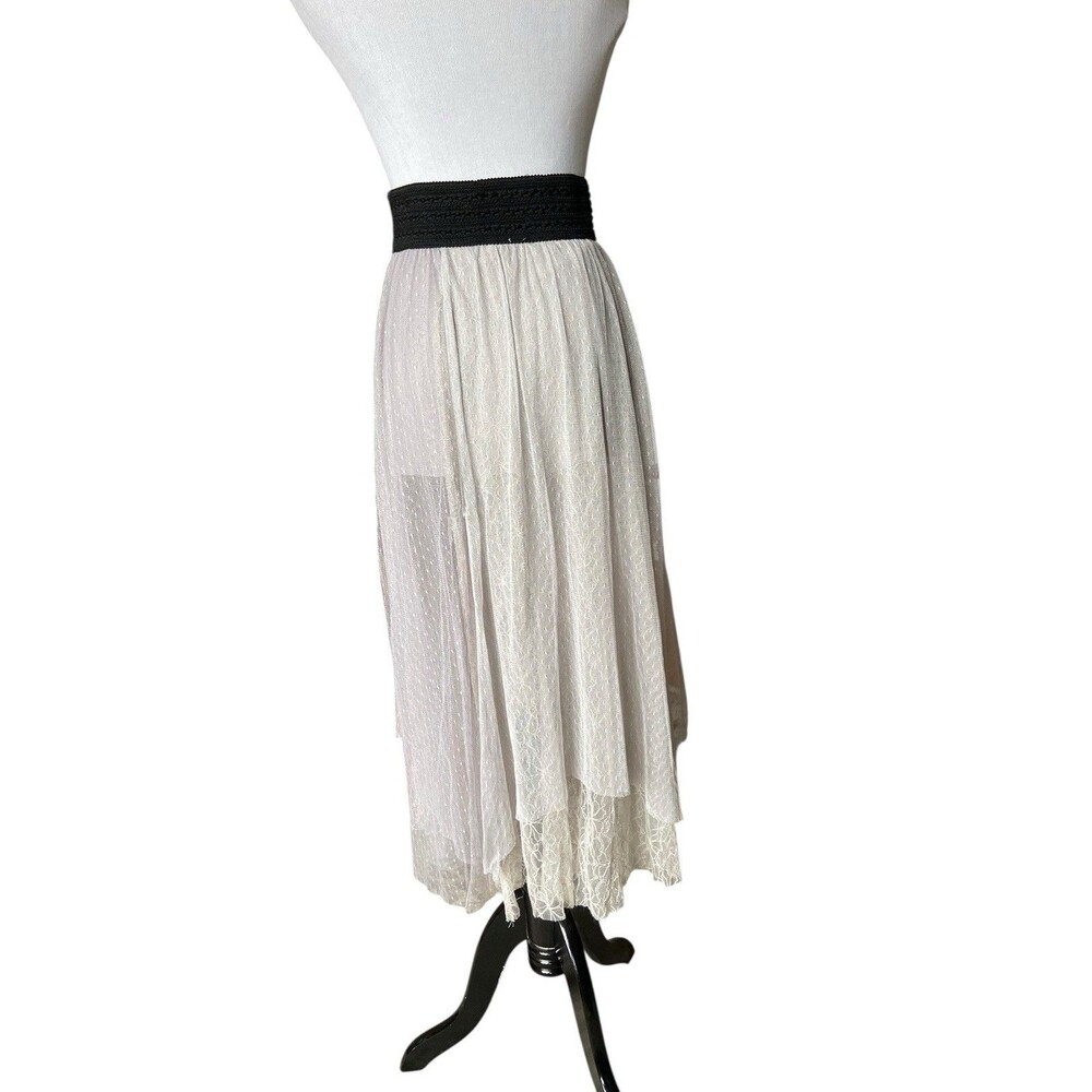 Free People Womens Sugar Plum Fairy Tutu Midi Skirt Size S Ivory Balletcore Boho - Picture 1 of 13